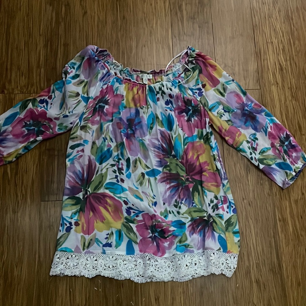 Spense Watercolor Floral Top